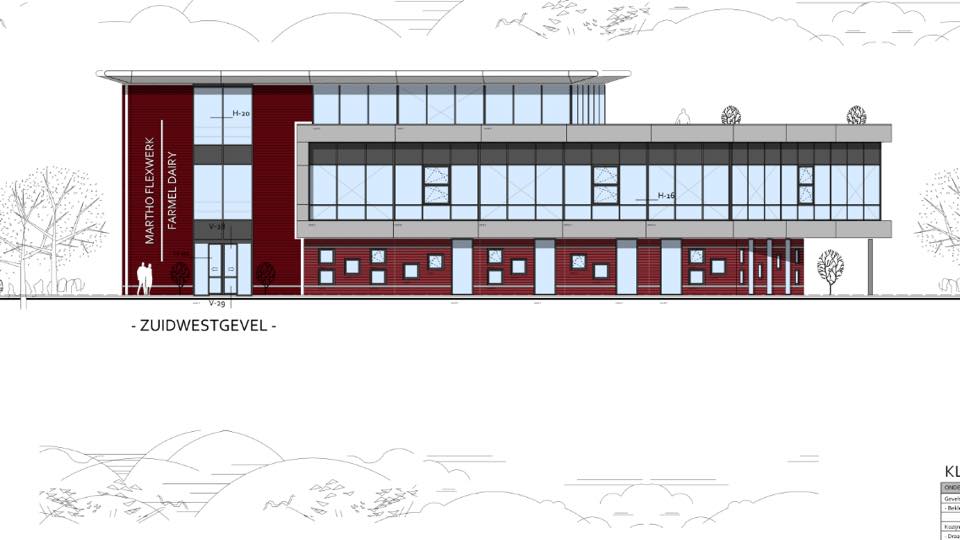 Nieuwbouw kantoorpand voor Marthoflex Farmel